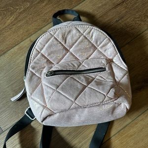 Sparkly pink mini backpack